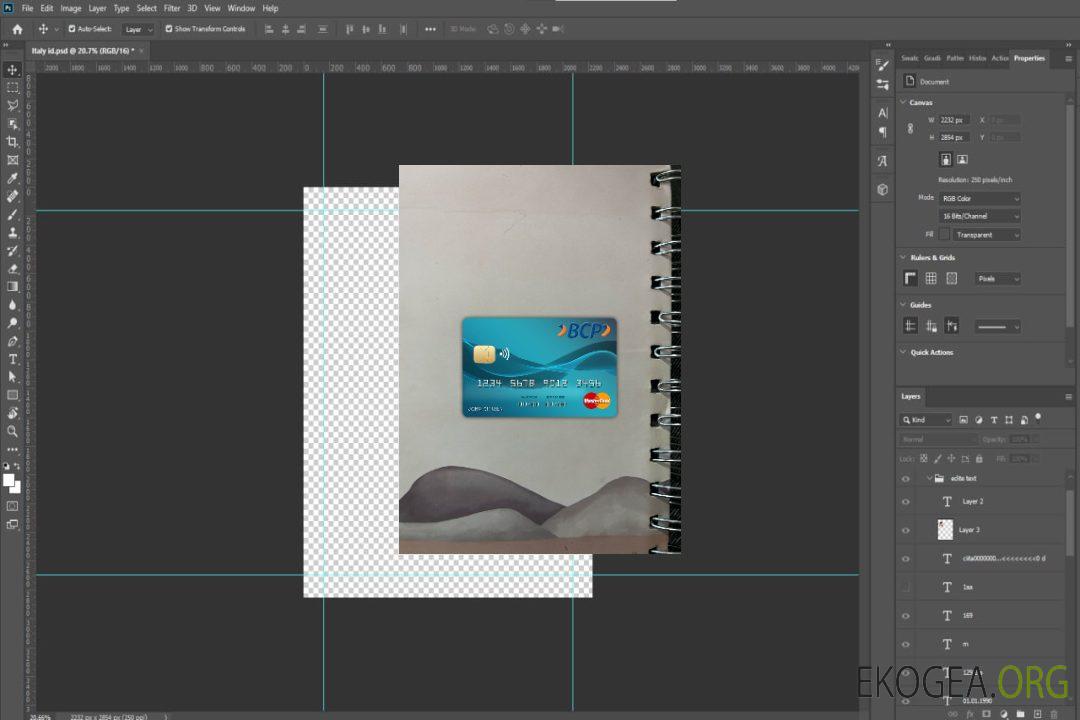 Photolook mastercard de la banque Credito de Bolivie , avant template Photolook mastercard de la banque Credito de Bolivie , avant template